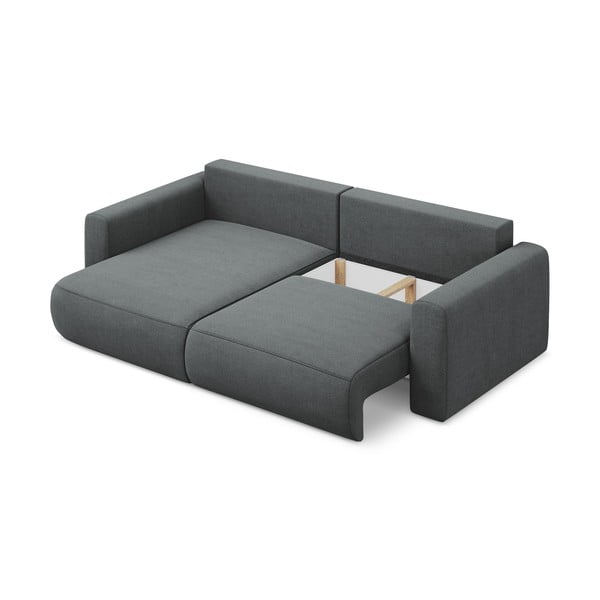 Tumši pelēks salokāms/ar uzglabāšanas vietu stūra dīvāns (ar kreiso stūri/ar zvilni) Kapua – Makamii-image-3