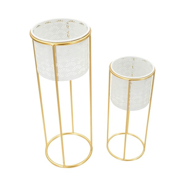 Metāla puķu podu statīvi (2 gab.) ø 17 cm (augstums 46 cm) Whity – Mauro Ferretti-image-2
