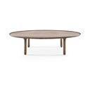 Brūns ozola masīvkoka žurnālgaldiņš 65x120 cm Mu – Gazzda