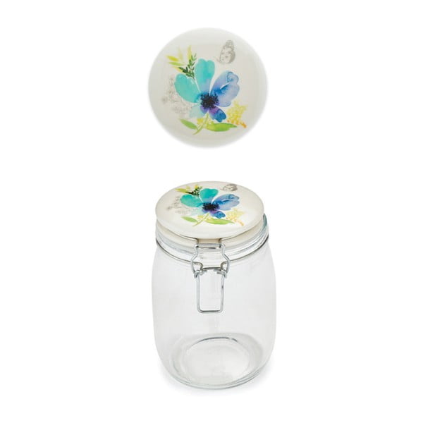 Stikla burka ar keramikas vāku Cooksmart ® Chatsworth Floral, 1 l