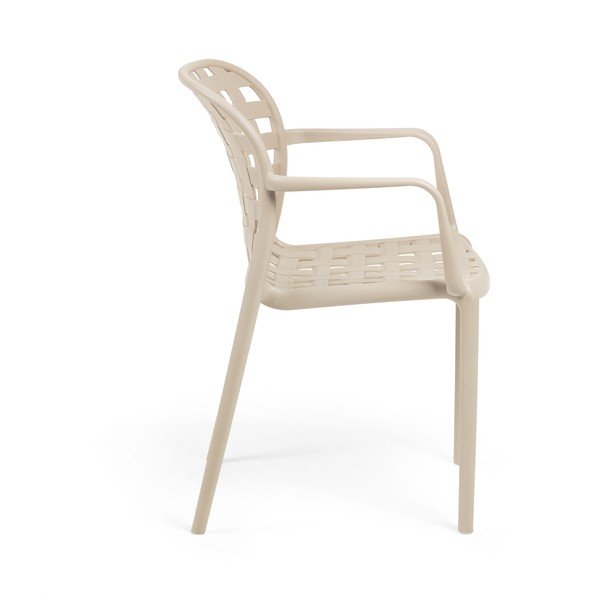 Bēšs dārza krēsls ar tērauda kājām Kave Home Onha-image-3