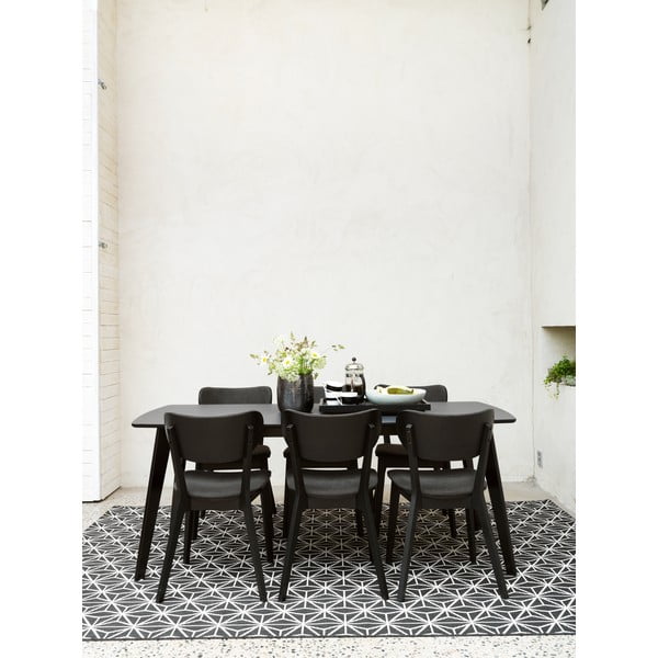 Melns ozolkoka ēdamistabas krēsls ar tumši pelēku sēdekli Rowico Cato-image-3