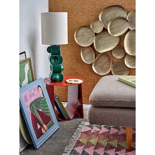 Zaļa/krēmkrāsas keramikas galda lampa ar auduma abažūru (augstums 68 cm) Brady – Bloomingville-image-2