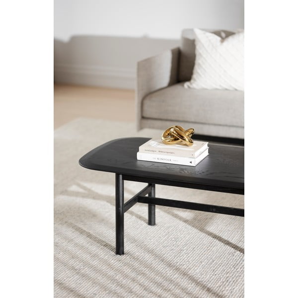 Melns ozolkoka žurnālgaldiņš 135x62 cm Hammond – Rowico-image-1