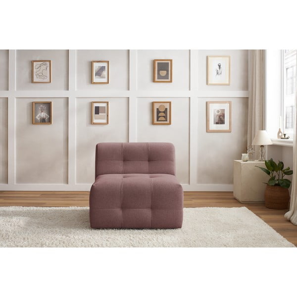 Tumši rozā dīvāna modulis Kleber – Bobochic Paris-image-1