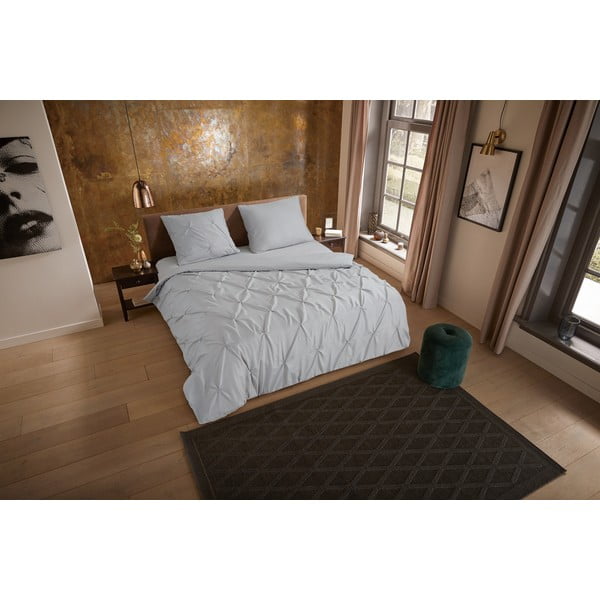 Pelēka vienguļamā mikrošķiedras gultas veļa 140x220 cm Pure Elegance – Good Morning-image-3