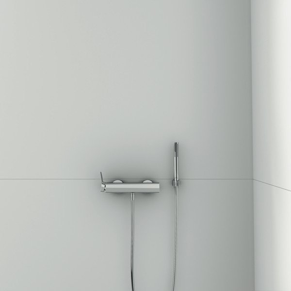 Spīdīgas sudraba krāsas jaucējkrāns dušai/sienas Conca – Ideal Standard-image-1