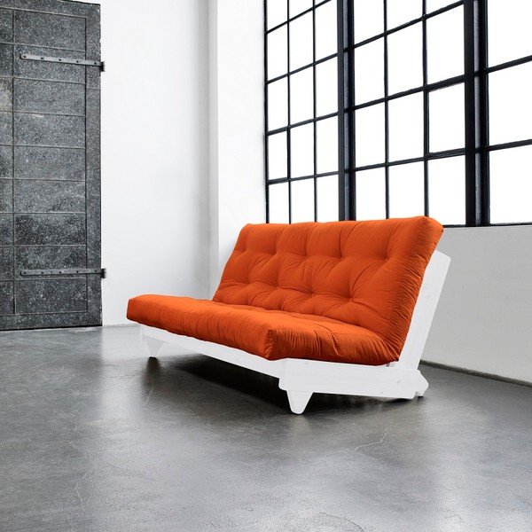 Dīvāns gulta Karup Fresh White/Orange-image-1