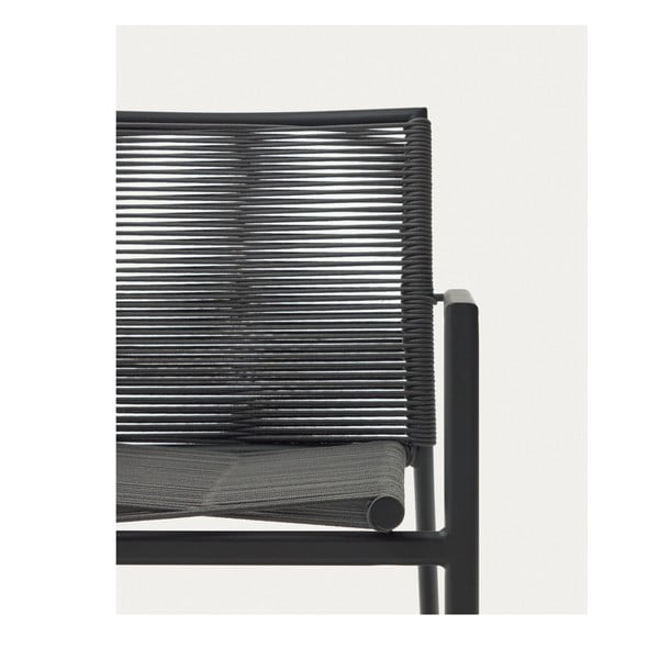 Tumši pelēks metāla dārza krēsls Culip – Kave Home-image-1