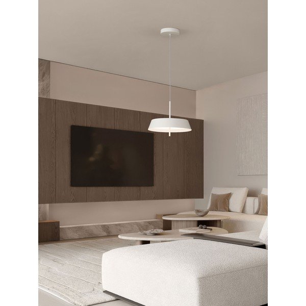 Balta alumīnija LED piekaramā lampa ar regulējamu spilgtumu ø 45 cm Velio – Nova Luce-image-1