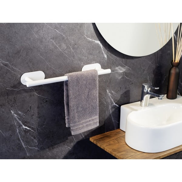 Balts nerūsējošā tērauda pašlīmējošs dvieļu turētājs Orea Uno – Wenko-image-2