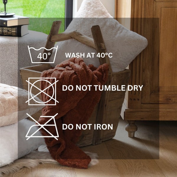 Balts/bēšs mikroplīša pleds 150x200 cm Rena – Tiseco Home Studio-image-4