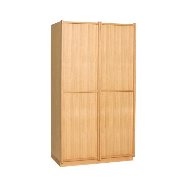 Dabīga toņa drēbju skapis ar ozolkoka imitāciju 100x181x55 cm Kura – Hübsch