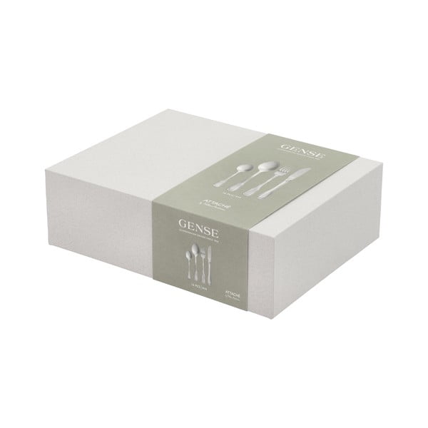 Sudraba krāsas nerūsējošā tērauda galda piederumi (16 gab.) Attaché – Gense-image-3