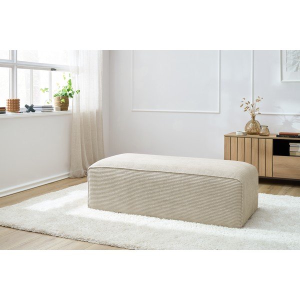 Bēšs velveta modulārais kāju soliņš Megeve – Bobochic Paris-image-1
