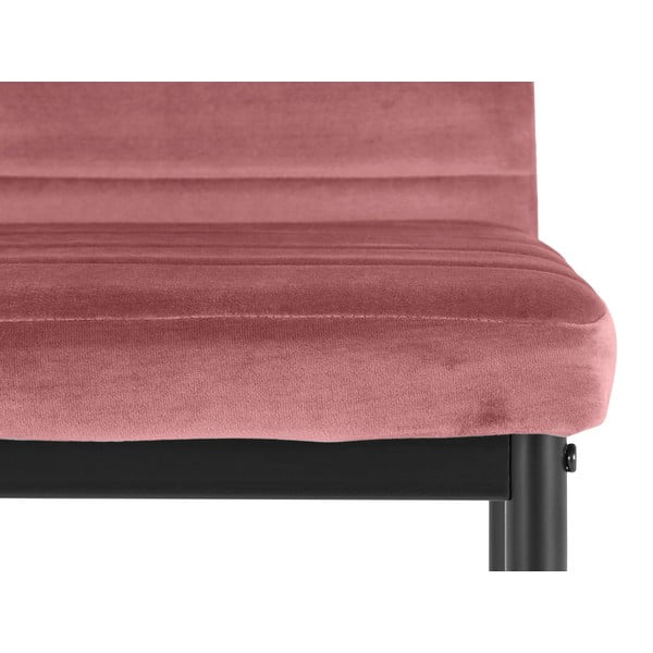Tumši rozā samta pusdienu krēsli (2 gab.) Mandy – Støraa-image-4
