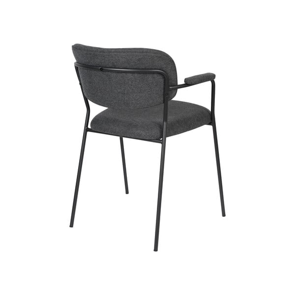 Antracīta pelēki pusdienu krēsli (2 gab.) Jolien – White Label-image-4