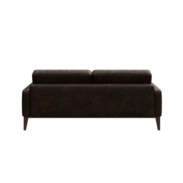 Tumši brūns ādas dīvāns MESONICA Musso Tufted, 173 cm-image-3