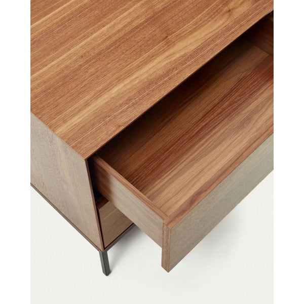 Dabīga toņa naktsskapītis ar riekstkoka imitāciju Vedrana – Kave Home-image-4