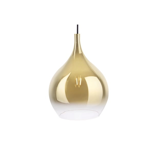 Stikla griestu lampa zelta krāsā Leitmotiv Drup Large, ø 26 cm-image-2