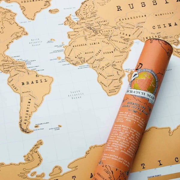 Nokasāma karte 88x52 cm World Scratch Map – Ambiance-image-1