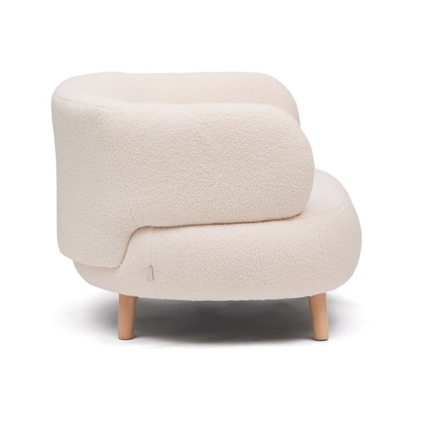 Bēšs atpūtas krēsls no buklē auduma Luisa – Kave Home-image-4