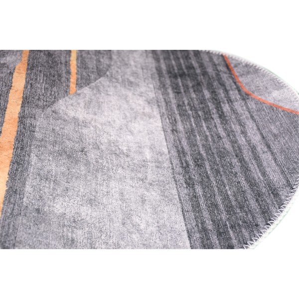 Pelēks mazgājams apaļš paklājs ø 120 cm Yuvarlak – Vitaus-image-2