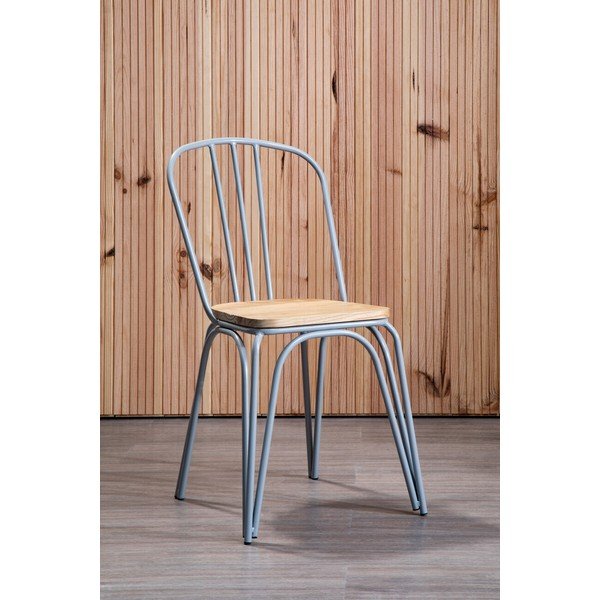 Pelēks/dabīga toņa gobas masīvkoka pusdienu krēsls District – Premier Housewares-image-4