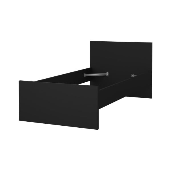 Melna vienvietīga gulta 90x190 cm Naia – Tvilum-image-3