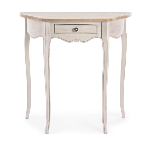 Krēmkrāsas konsoles galds 35x80 cm Clarisse – Bizzotto