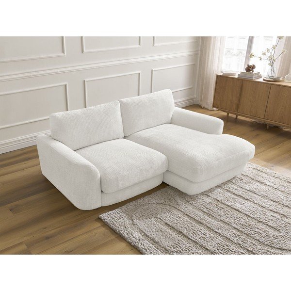 Balts stūra dīvāns no šenila auduma (ar labo stūri/ar zvilni) Leonore – Bobochic Paris-image-3