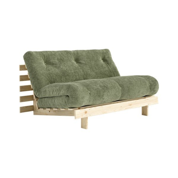 Zaļš velveta salokāms dīvāns 140 cm Roots – Karup