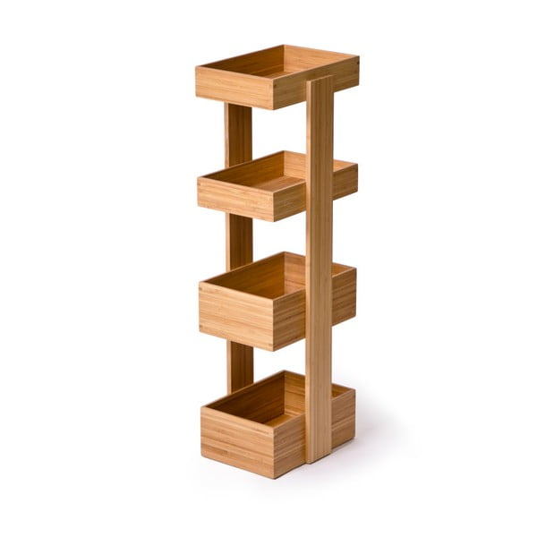 Četru līmeņu bambusa vannasistabas statīvs Wireworks Caddy Bamboo-image-1