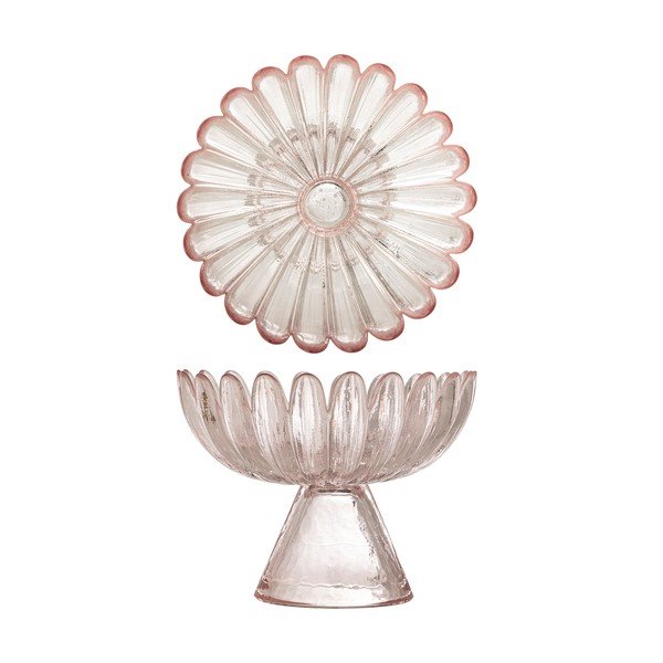 Gaiši rozā stikla servēšanas bļodiņa 220 ml Nalu – Bloomingville-image-4