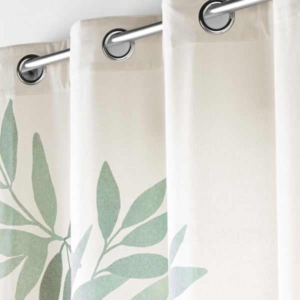 Balts/zaļš aizkars 140x260 cm Nymphea – douceur d'intérieur-image-1