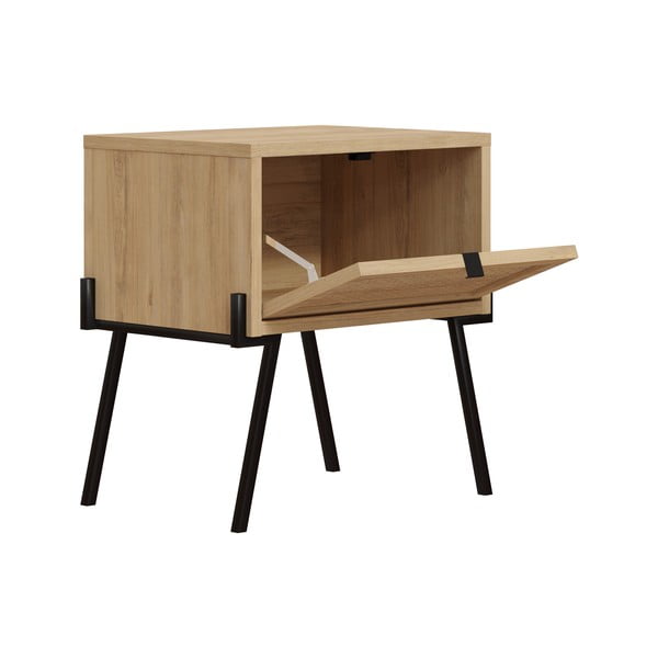 Dabīga toņa naktsskapītis ar ozolkoka imitāciju Ecrin – Marckeric-image-3