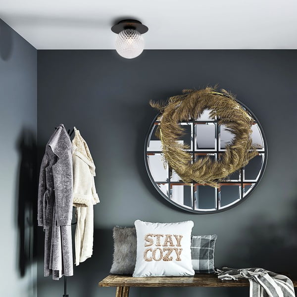 Melna griestu lampa SULION Musa, ø 14 cm-image-1