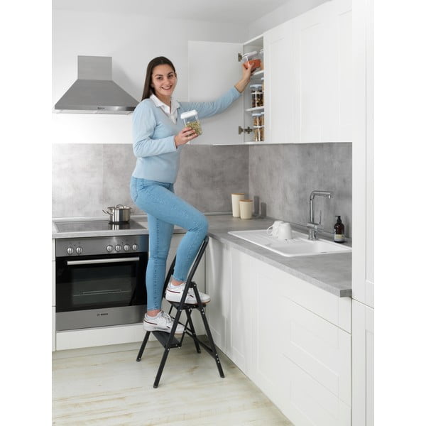 Melnas kāpnes Wenko Compact, augstums 91,5 cm-image-1