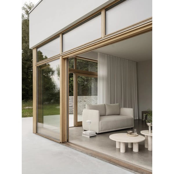 Bēšs akmens apaļš žurnālgaldiņš ø 75 cm Volos – Blomus-image-3