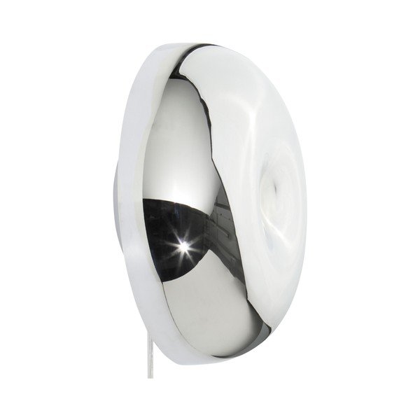 Spīdīgas sudraba krāsas tērauda sienas lampa ar vadu ø 35 cm Ragge – Jotex-image-3