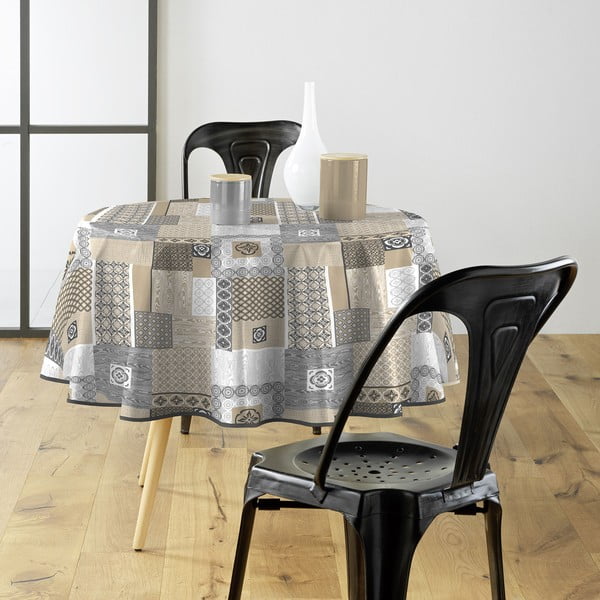 Ar mitru drānu noslaukāms galdauts no PVC ø 160 cm Costa – douceur d'intérieur-image-1