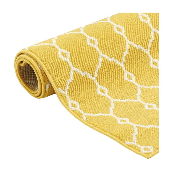 Dzeltens āra paklājs Floorita Trellis, 133 x 190 cm-image-2