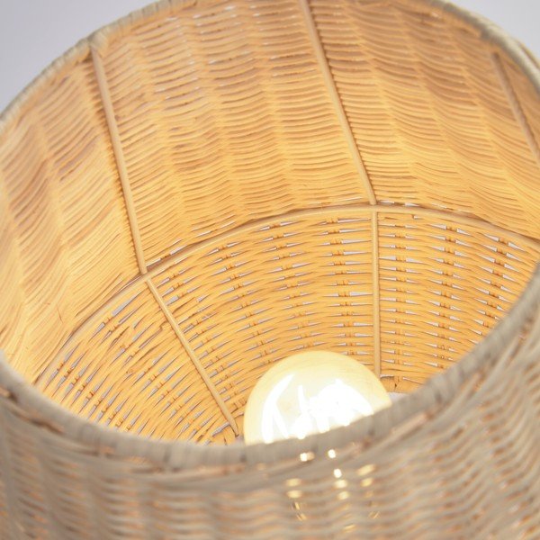 Dabīga toņa galda lampa ar rotangpalmas abažūru (augstums 30 cm) Kamaria – Kave Home-image-2