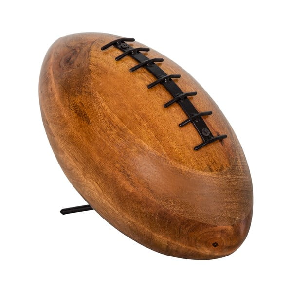 Mango koka rotājums regbija bumbas formā Antic Line Rugby, 28 x 24 cm