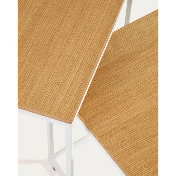 Sānu galdiņi (2 gab.) ar ozolkoka imitāciju 45x45 cm Yoana – Kave Home-image-1