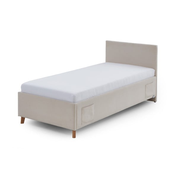 Bēša polsterēta bērnu gulta bez režģa 90x200 cm Cool – Meise Möbel
