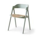 Zaļs dižskābarža pusdienu krēsls ar rotangpalmas sēdekli Findahl by Hammel Mette