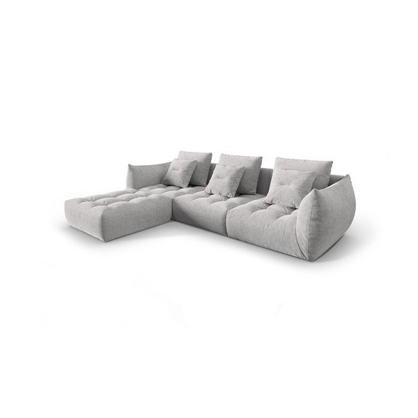 Gaiši pelēks stūra dīvāns (ar maināmu stūri) Bloom – Micadoni Home-image-2