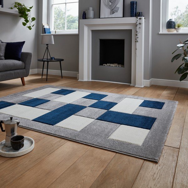 Zili pelēks paklājs Think Rugs Brooklyn, 160 x 220 cm-image-2