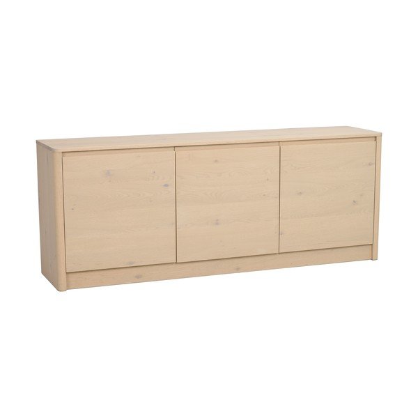 Gaiša dabīga toņa kumode ar ozolkoka imitāciju 180x70x40 cm Melstone – Rowico